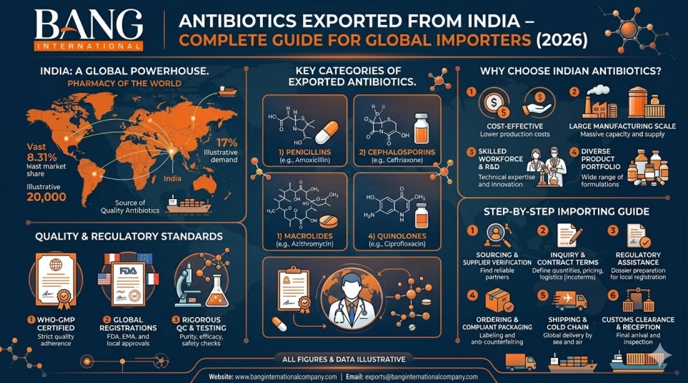 Antibiotics Exported from India – Complete Guide for Global Importers (2026)